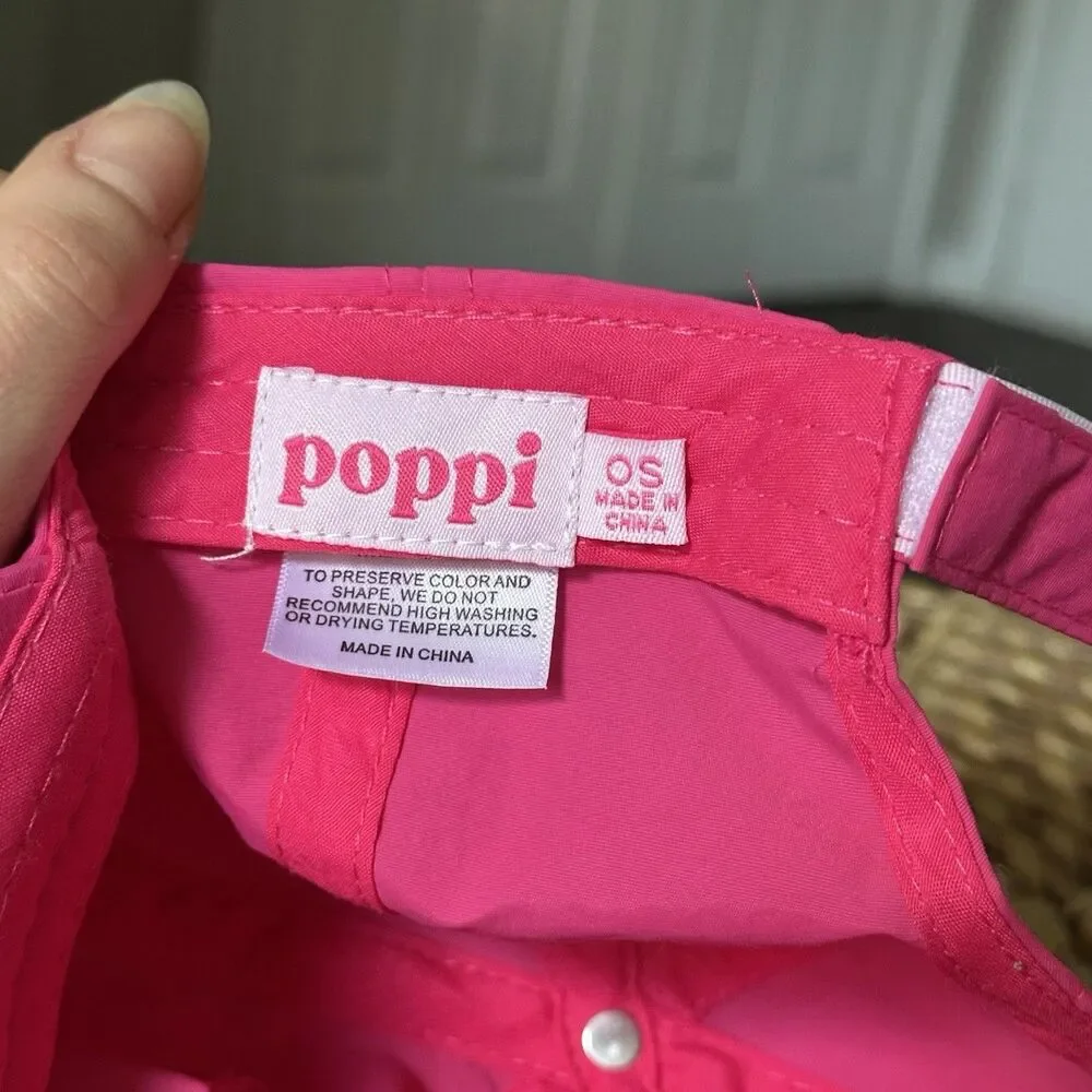 Authentic Poppi Soda Baseball Cap In Pink & Yellow NWOT Rare Merch